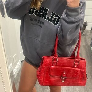 croft&barrow Red Leather Shoulder Bag